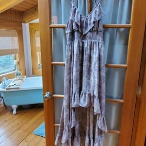 Guess Gray and Cream Leopard Dress-Large